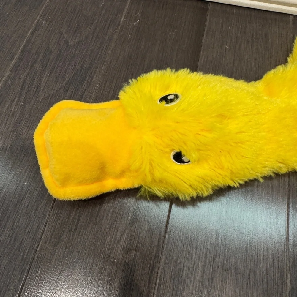 NWOT Yellow Plush Duck Platypus Dog CrinkleToy